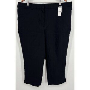 Lane Bryant Black Slim Capri Crop Faux Pockets Size 22 Plus New